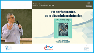 Printemps éthique 2025 - Cyril Goulenok - L’IA en réanimation ou le piège de la main tendue