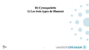 GILSON - Biologie cellulaire - Partie D :  Cytosquelette 1/4