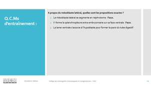 6. Organogenese_Mesoblaste - QCM