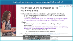 IA générative, enseignement et recherche : quels points à considérer ? - L'IA dans l'apprentissage ? Dans l'enseignement ?