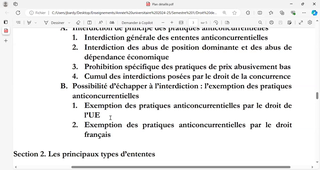 Droit de la concurrence et de la consommation (Séance 7)
