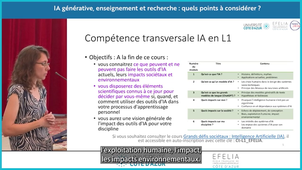 IA générative, enseignement et recherche : quels points à considérer ? - La compétence transversale IA en Licence