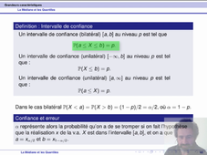 Statistiques Appliquées : Caractéristiques des variables aléatoires