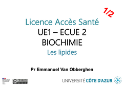 VAN OBBERGHEN - Les lipides - 1/2