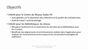 Journée Sudoc-PS 22 novembre 2021. Intervention de Géraldine Geoffroy