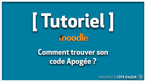 Moodle - Comment trouver son code Apogée ?