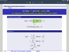 TNS2 : Stabilités des filtres/systèmes LTI