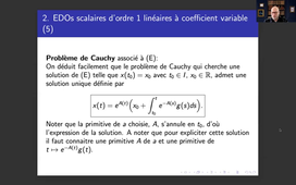 EDOs scalaires d'ordre 1 linéaires à coefficient variable