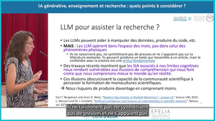 IA générative, enseignement et recherche : quels points à considérer ? - L'IA pour les activités de recherche