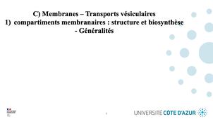 GILSON - Biologie cellulaire - Partie C :  Membranes - Transports vésiculaires 1/2